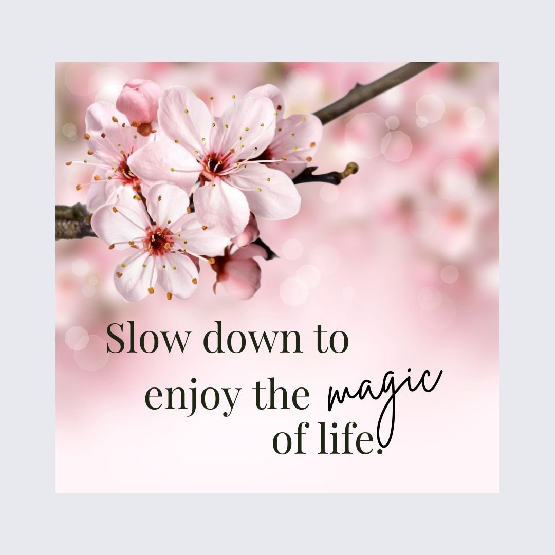 slow down to enjoy the magic of life