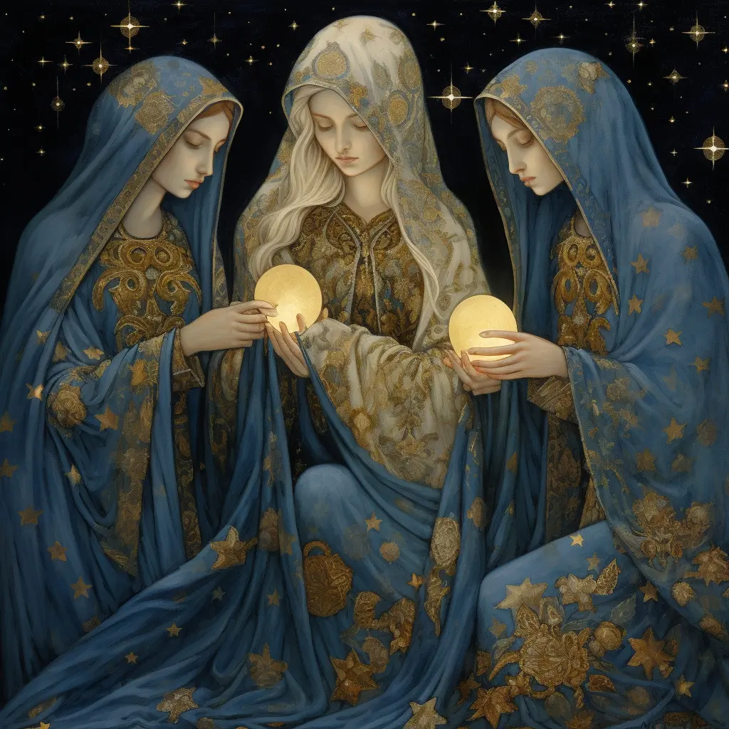 the wheel of fortune tarot card meaning, major arcana, Midjourney art by Vanessa Hylande