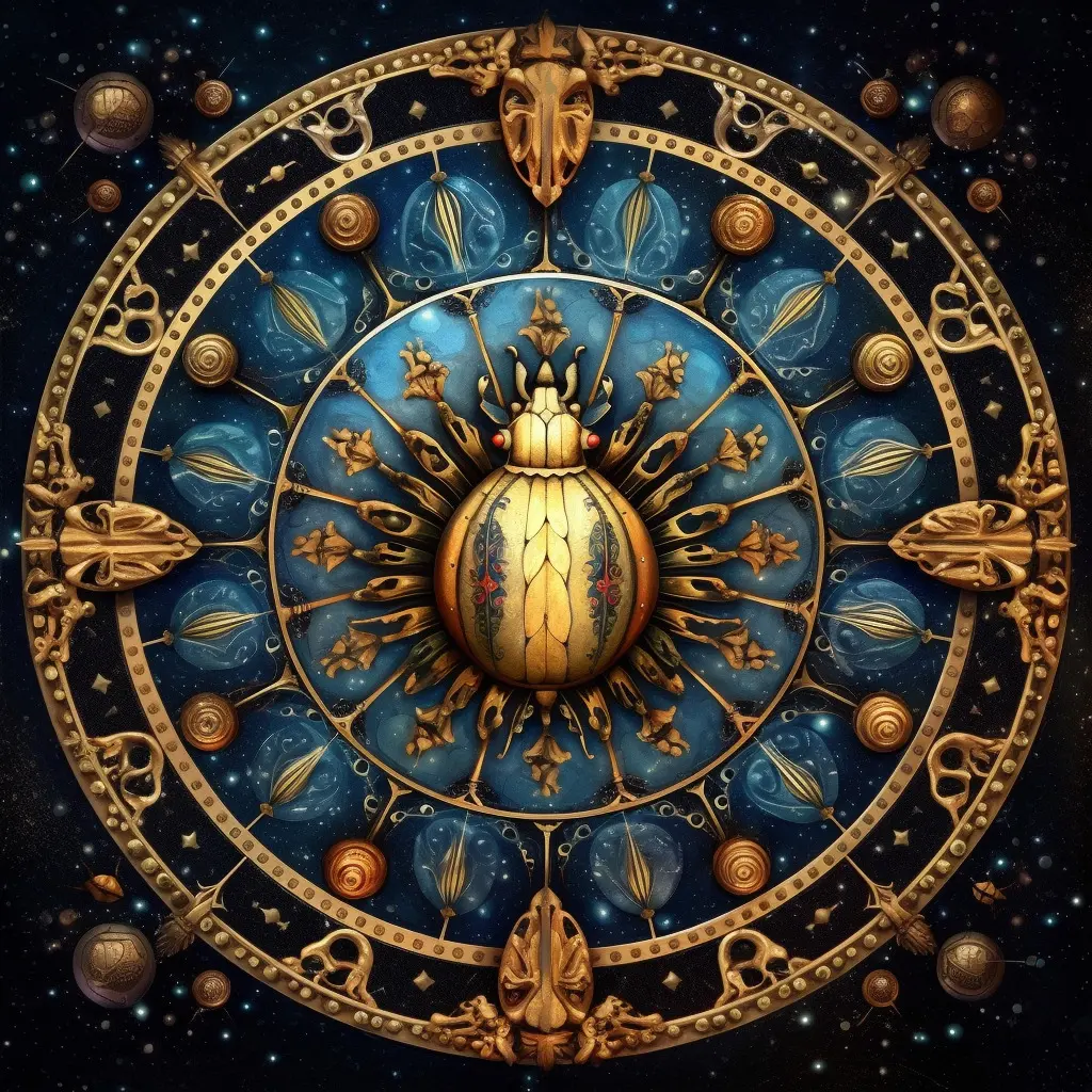 the wheel of fortune tarot card meaning, spirder spirit animal, destiny, Midjourney art by Vanessa Hylande