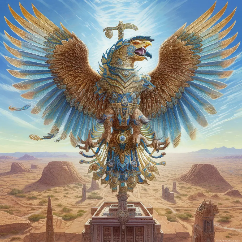 the great eagle, the Hierophant tarot card meaning, the shaman, scorpio zodiac, spirit animal, Midjourney art by Vanessa Hylande