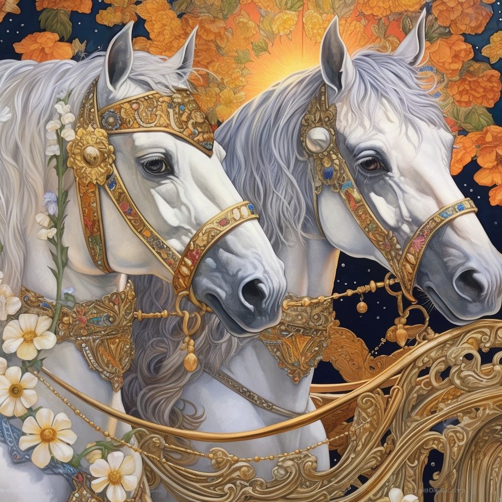 the chariot tarot card meaning, major arcana, the chariot card, Midjourney art by Vanessa Hylande