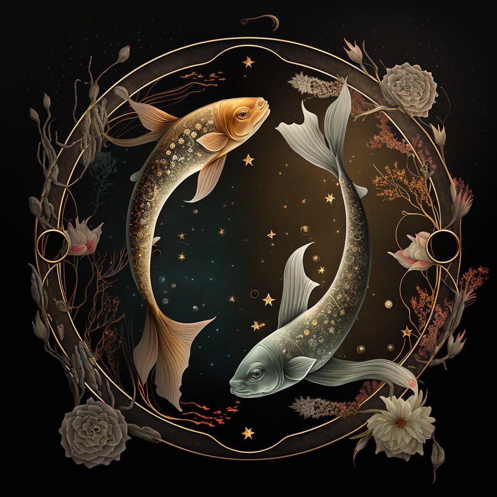 pisces dates and traits astrology zodiac sign Midjourney art by Vanessa Hylande