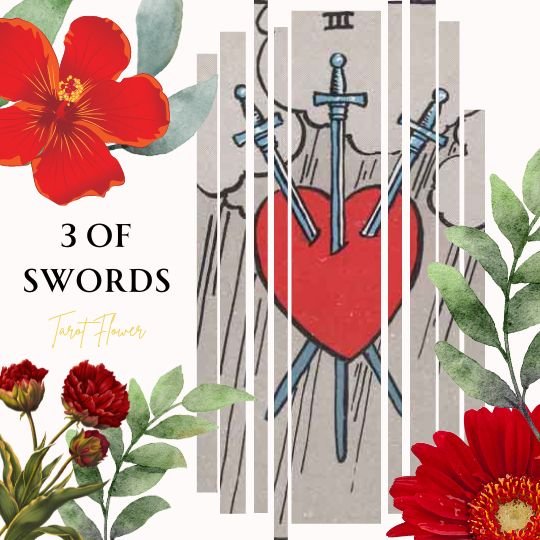 3 of swords tarot card meaning minor arcana 