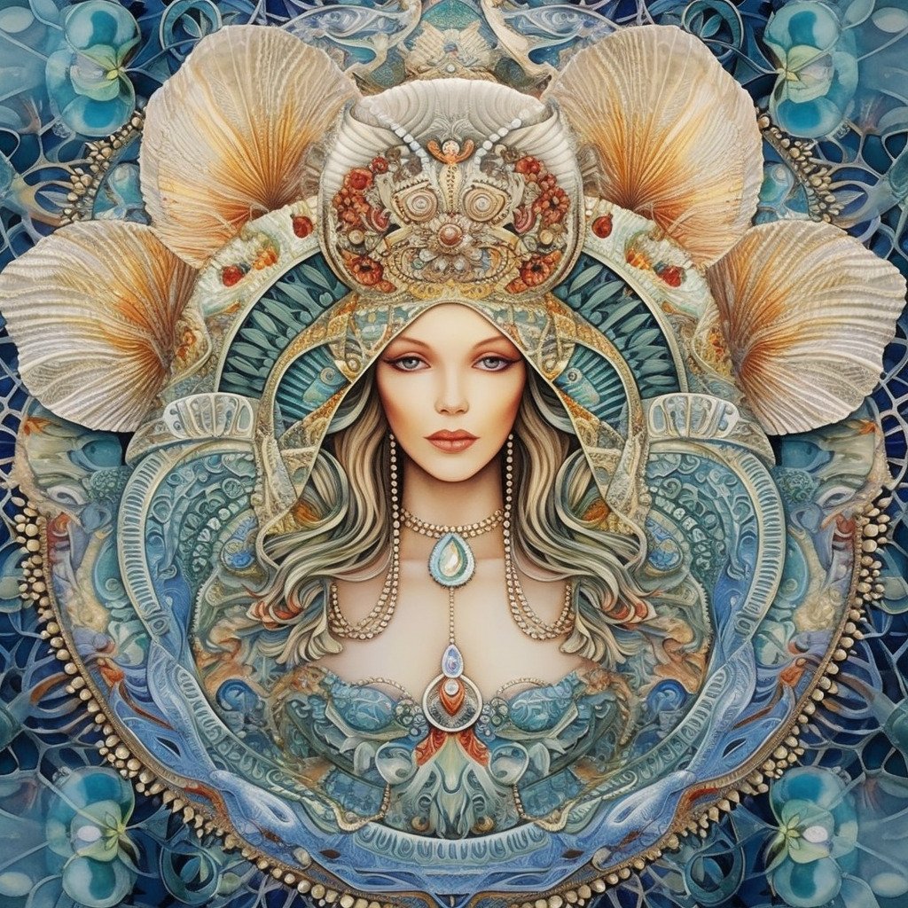 Venus goddess of love, goddess yoga, goddess embodiment. midjourney art by Vanessa Hylande